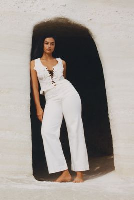 Maeve Colette High-Rise Wide-Leg Full-Length Jeans