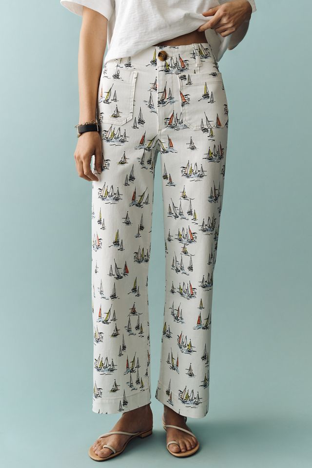 Maeve Colette High-Rise Wide-Leg Full-Length Jeans #1