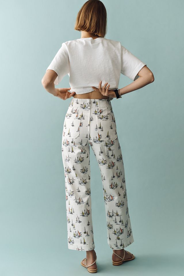 Maeve Colette High-Rise Wide-Leg Full-Length Jeans #3