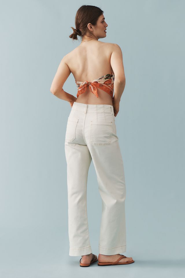 The Colette Denim Full-Length High-Rise Wide-Leg Jeans by Maeve