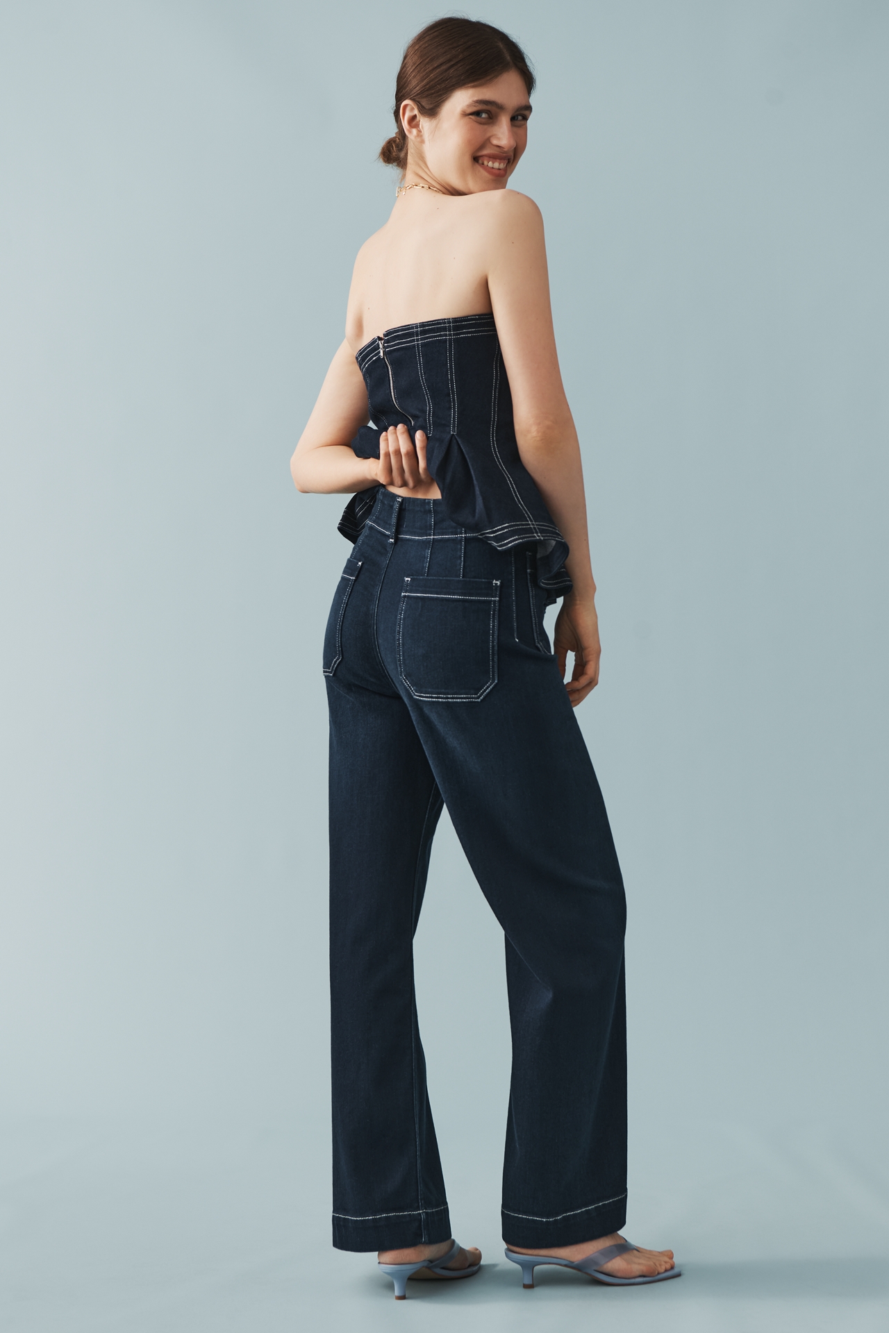 The Colette Full-Length Wide-Leg Jeans by Maeve