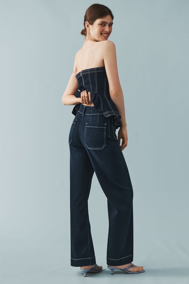 The Colette Full-Length Wide-Leg Jeans by Maeve