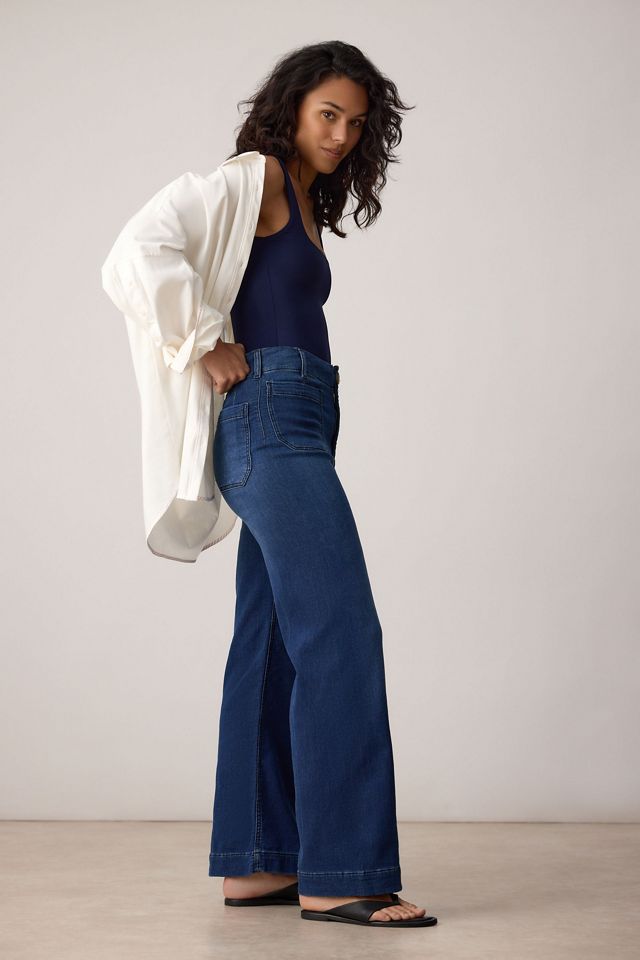 The Colette Full-Length Wide-Leg Jeans by Maeve #1