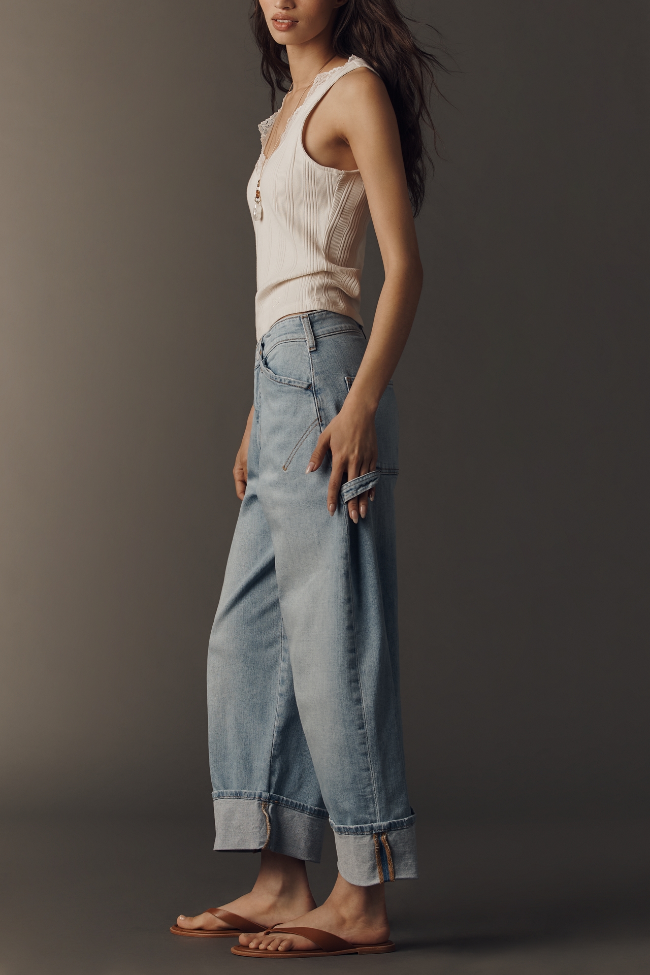 Kayden High Rise Carpenter Barrel Jeans by Pilcro
