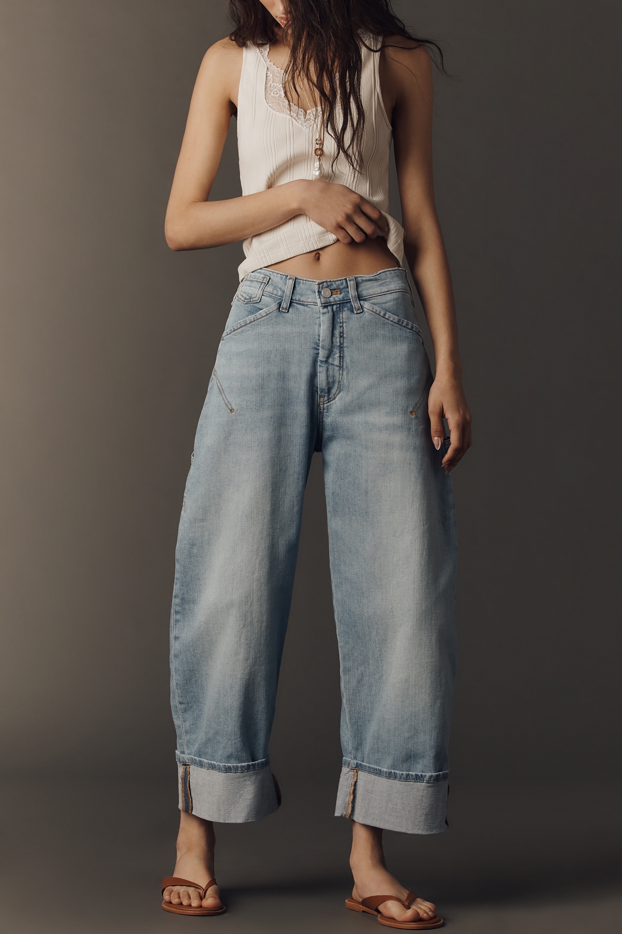 Kayden High Rise Carpenter Barrel Jeans by Pilcro