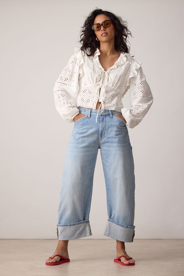 The Kayden High-Rise Barrel Jeans by Pilcro #2