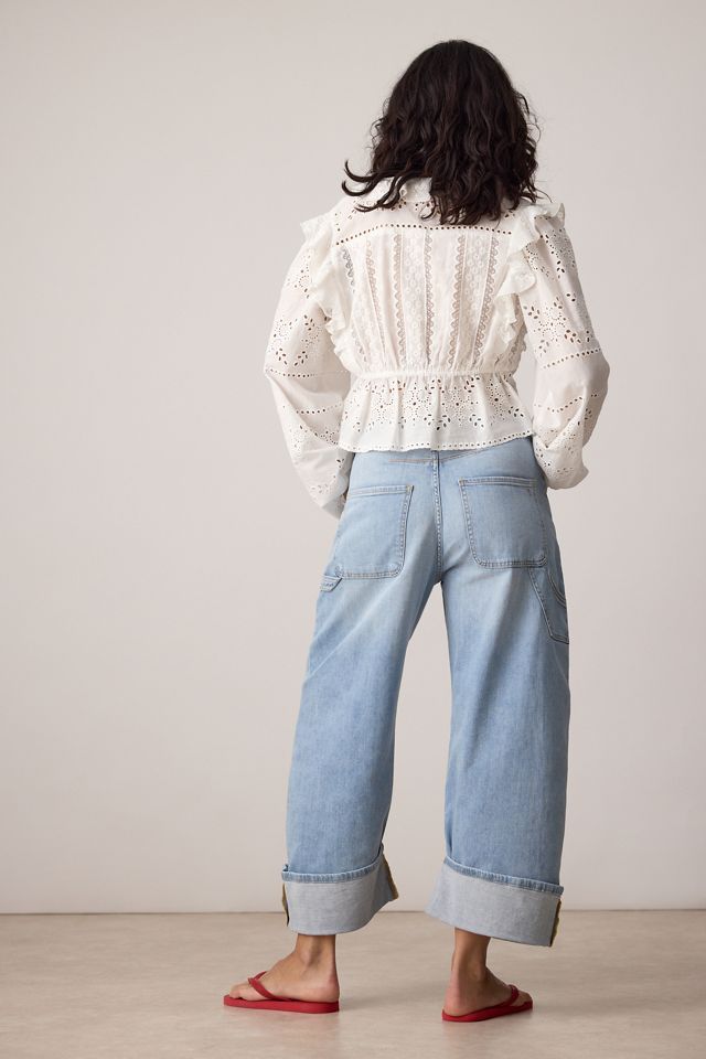 The Kayden High-Rise Barrel Jeans by Pilcro #4