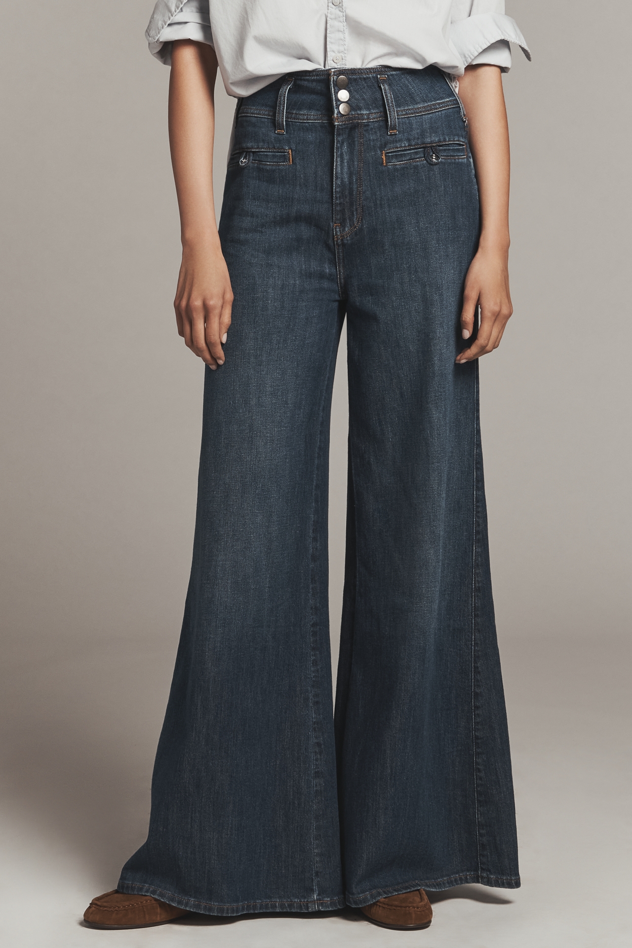 Pilcro High-Rise Wide-Leg Trouser Jeans