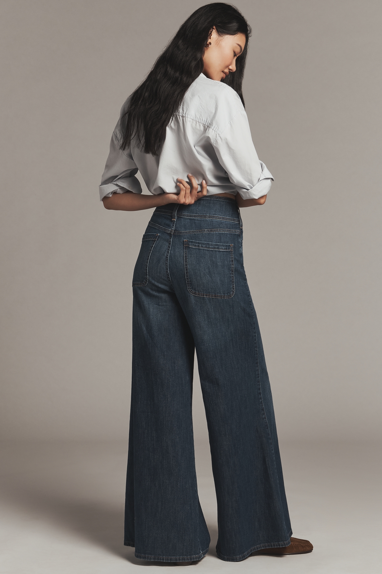 Pilcro High-Rise Wide-Leg Trouser Jeans
