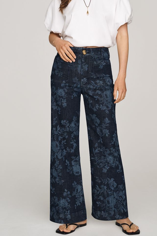 Maeve Colette High-Rise Wide-Leg Full-Length Jeans #1