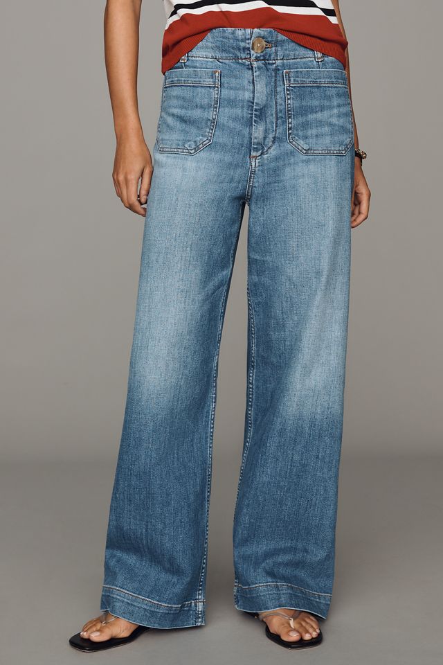 Maeve Colette High-Rise Wide-Leg Full-Length Jeans #1