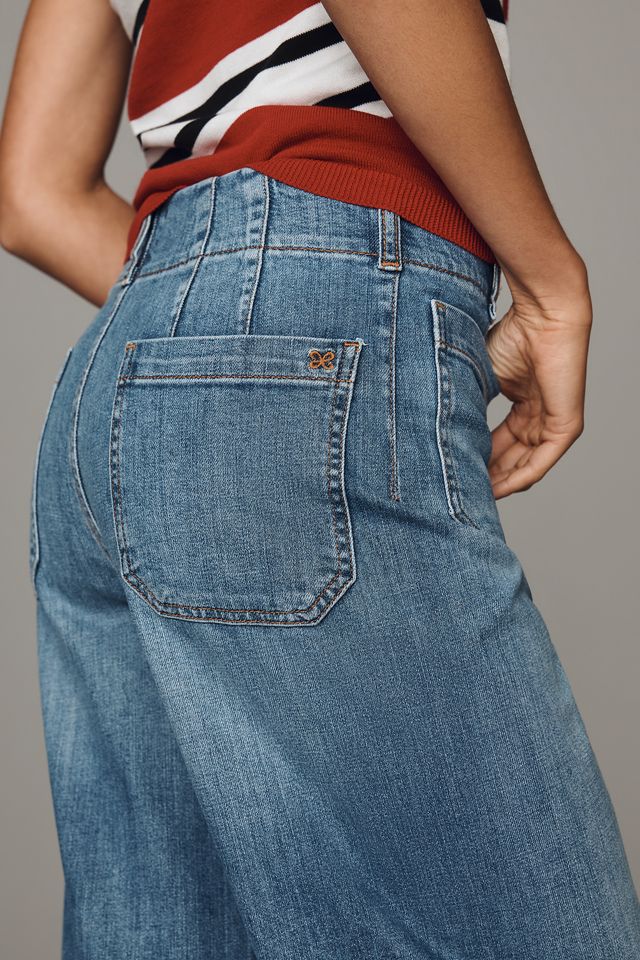 Maeve Colette High-Rise Wide-Leg Full-Length Jeans #4