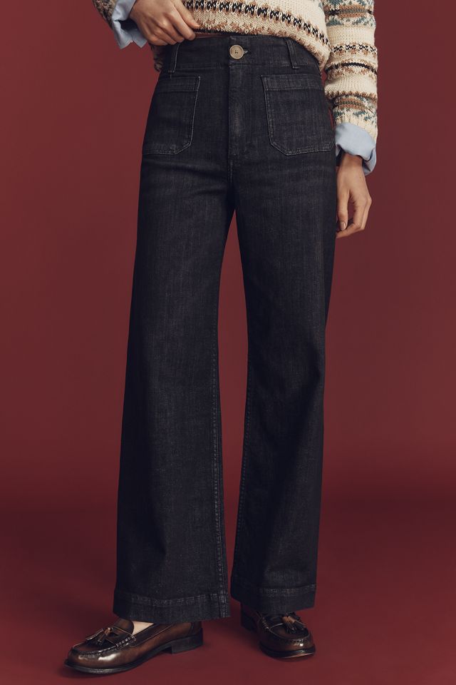 The Colette Full-Length High-Rise Wide-Leg Jeans by Maeve #1