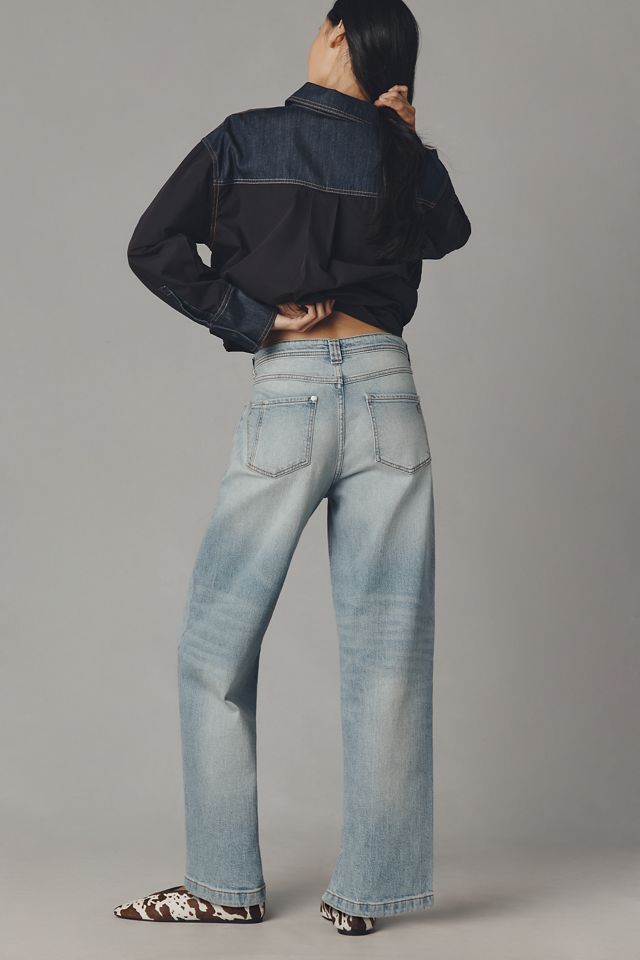The Jules Mid-Rise Relaxed Straight-Leg Jeans by Pilcro #1
