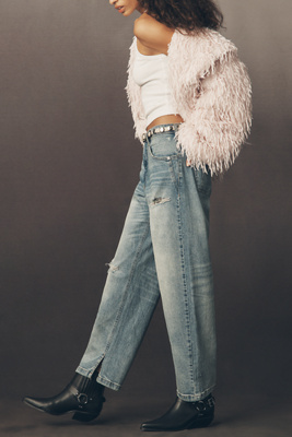 Pilcro The Jules Mid-rise Relaxed Straight-leg Jeans By  In Blue