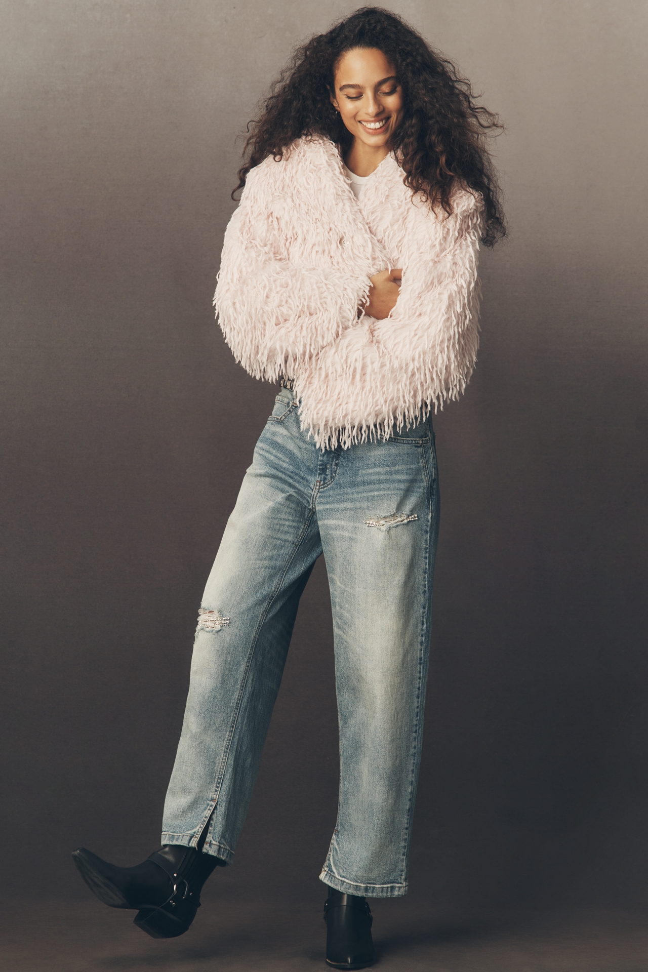 The Jules Mid-Rise Relaxed Straight-Leg Jeans by Pilcro