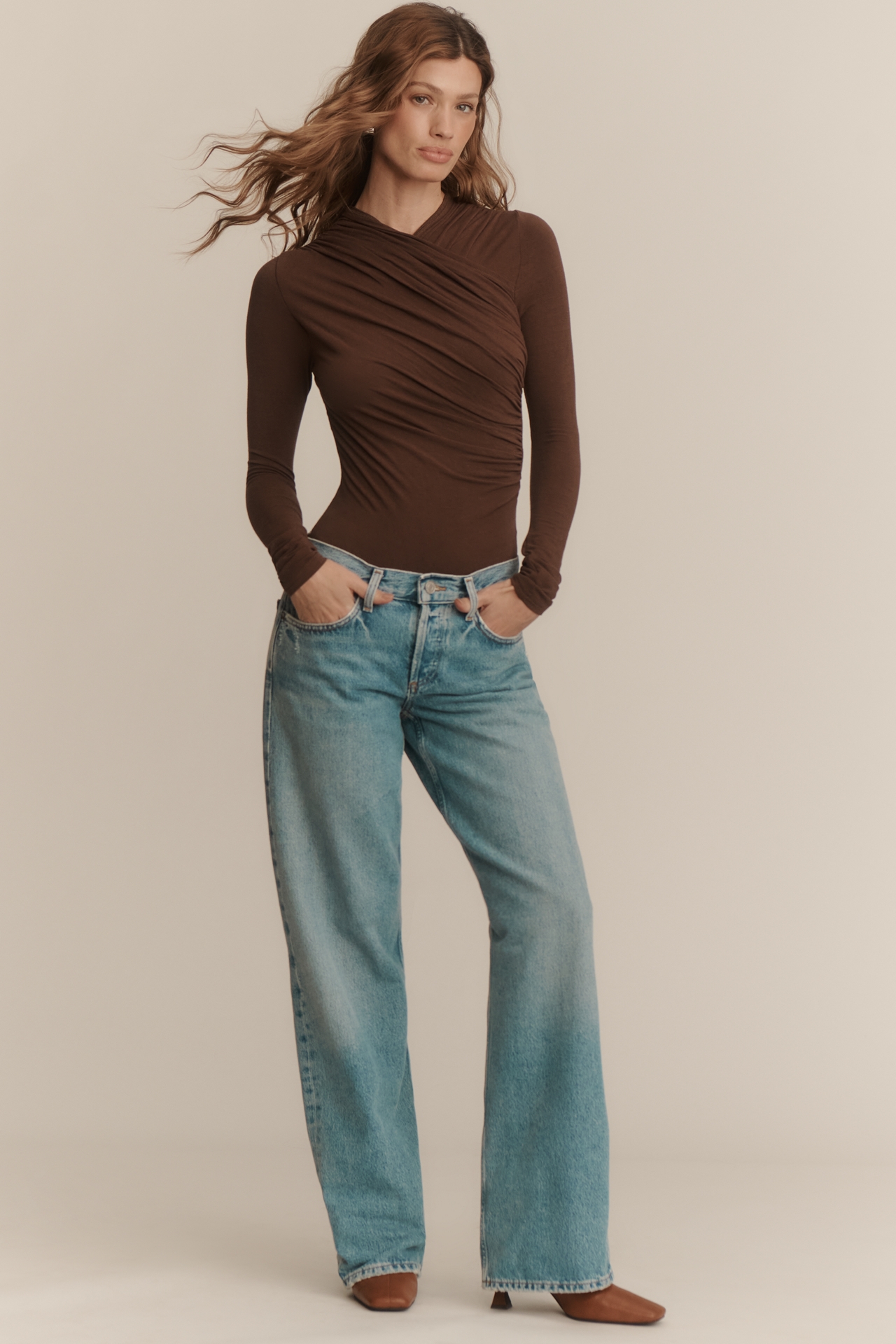 Pilcro Mid-Rise Straight-Leg Jeans
