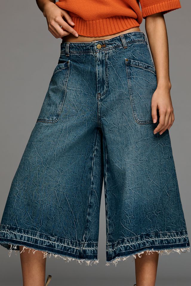 Pilcro A-Reworked High-Rise Culotte Jeans #2
