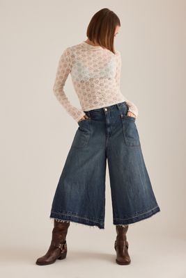 Jeans Cortos de Pierna Ultra Ancha Pilcro