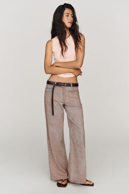 Pilcro Esme Low-Rise Wide-Leg Jeans