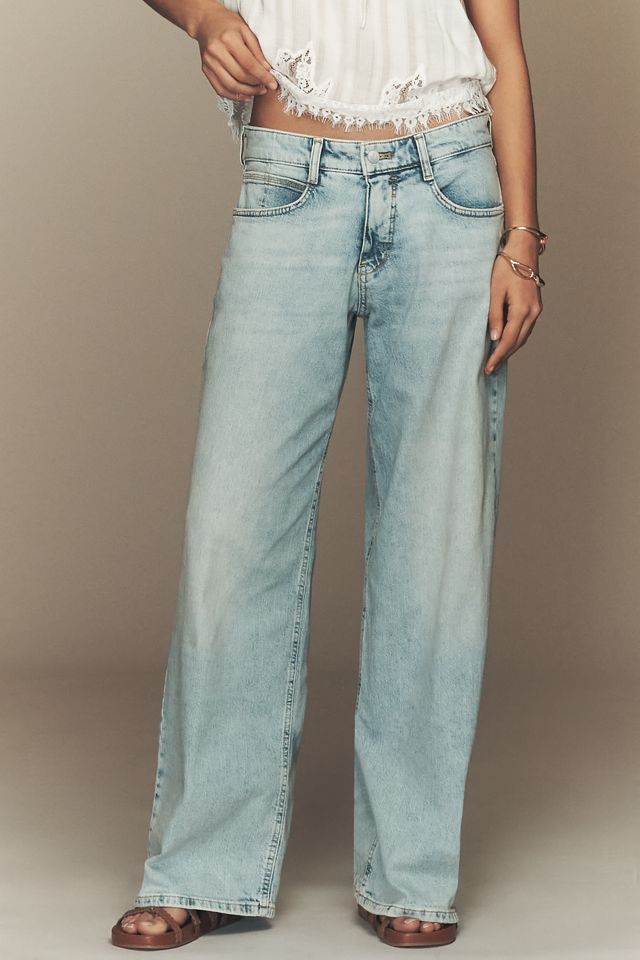 Esme Low-Rise Wide-Leg Jeans by Pilcro #1