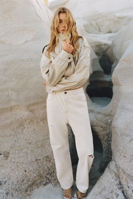 Mila Mid-Rise Straight-Leg Jeans by Pilcro