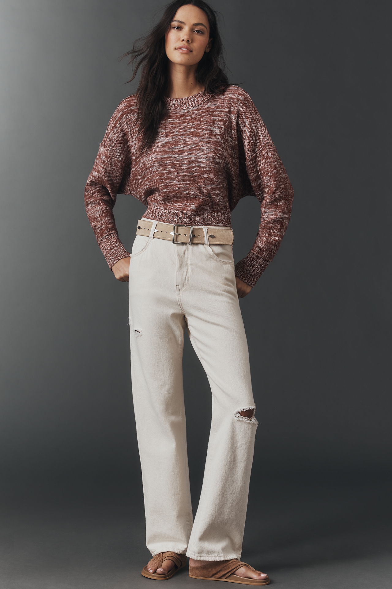 The Mila Mid-Rise Straight-Leg Jeans by Pilcro