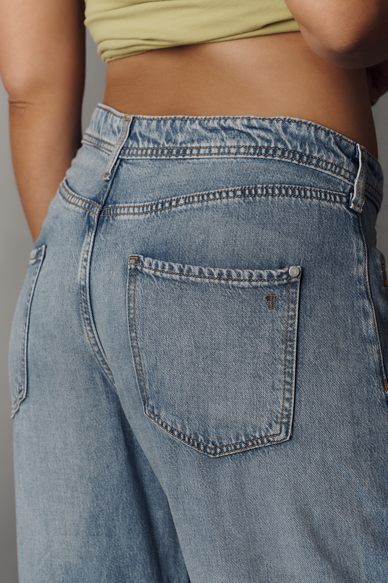 Pilcro Mid-Rise Wide-Leg Jeans