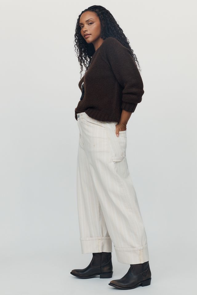 Pilcro Kayden High-Rise Striped Carpenter Barrel Jeans #6