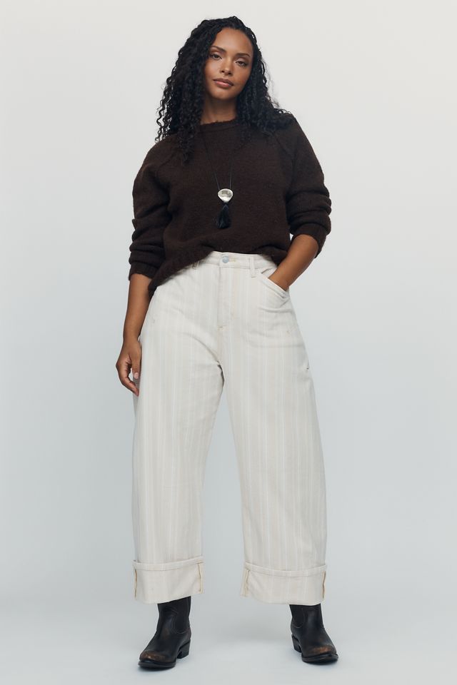 Pilcro Kayden High-Rise Striped Carpenter Barrel Jeans #5