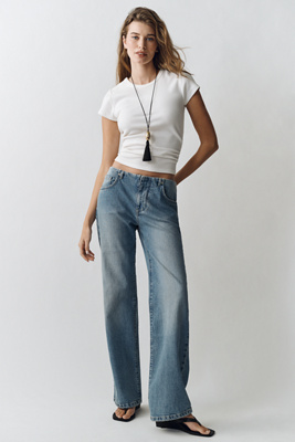 Pilcro Isla Clean-Waist Mid-Rise Stovepipe Jeans | Anthropologie