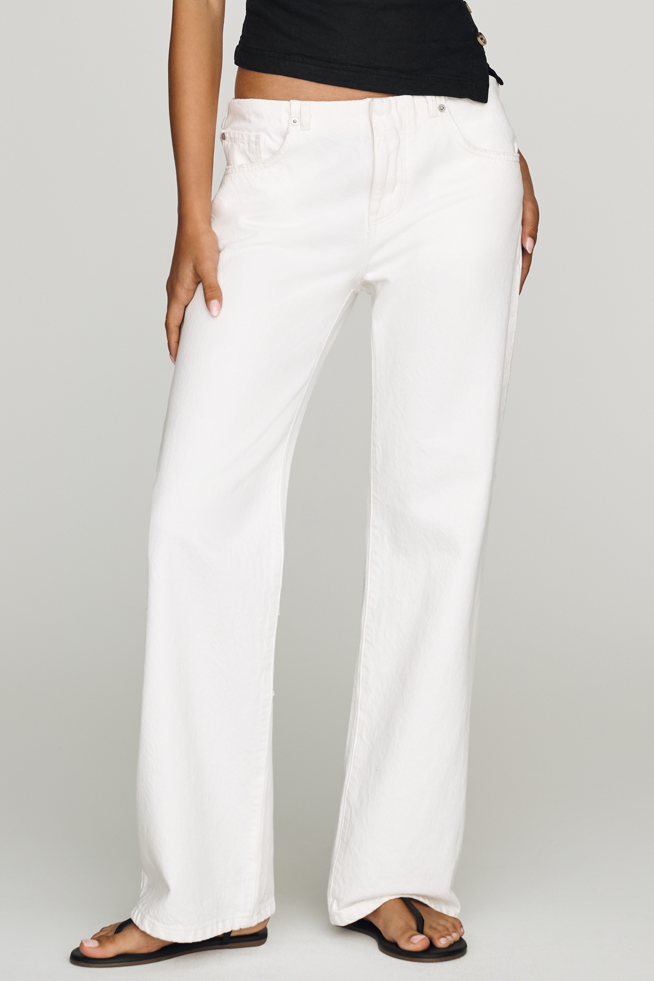 Pilcro Stovepipe Mid-Rise Straight Jeans