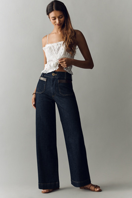 Colette Full-Length High-Rise Wide-Leg Jeans by Maeve