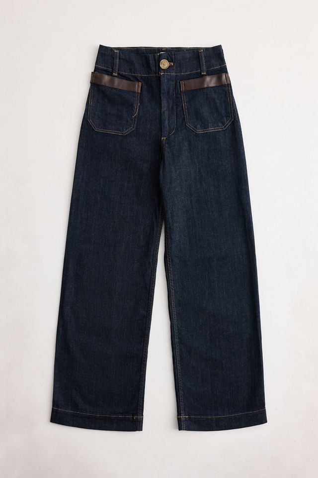 Jeans Colette de Pierna Ancha de Talle Alto de Largo Completo de Maeve #4