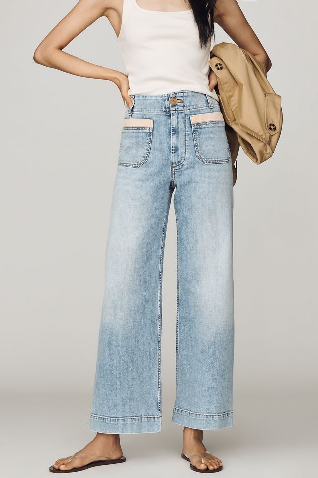 Maeve Colette High-Rise Wide-Leg Full-Length Jeans #1