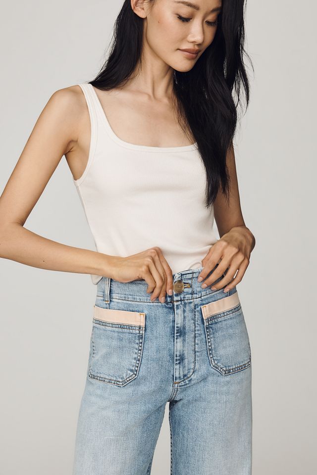 Maeve Colette High-Rise Wide-Leg Full-Length Jeans #2