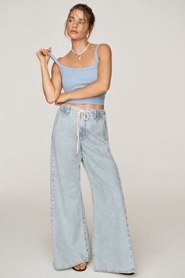 Pilcro Adi Mid-Rise Relaxed Wide-Leg Jeans