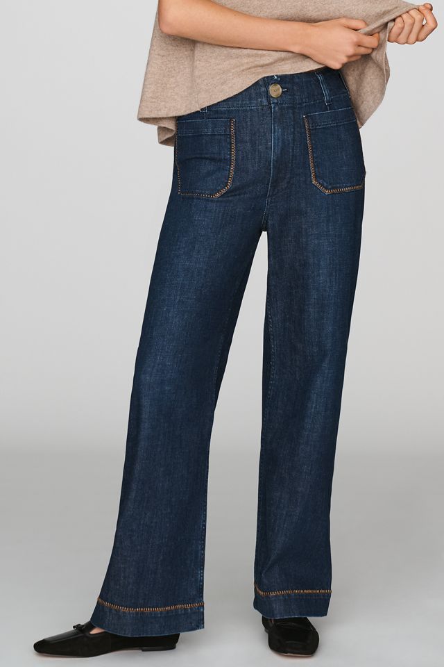 Maeve Colette High-Rise Wide-Leg Full-Length Jeans #3