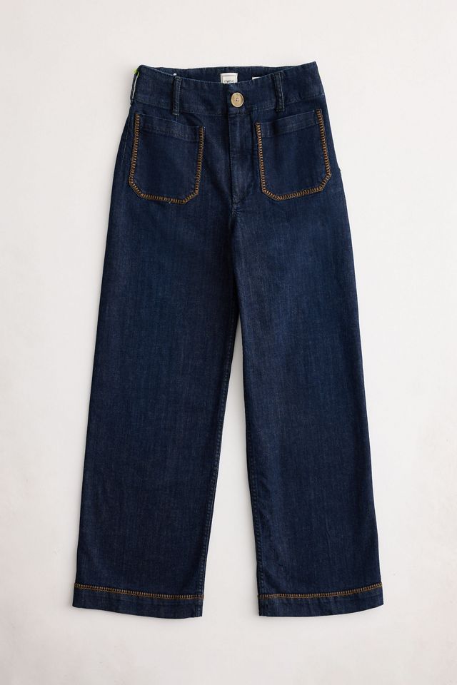Jeans a Gamba Larga Lunghi con Cuciture a Frusta The Colette di Maeve #10
