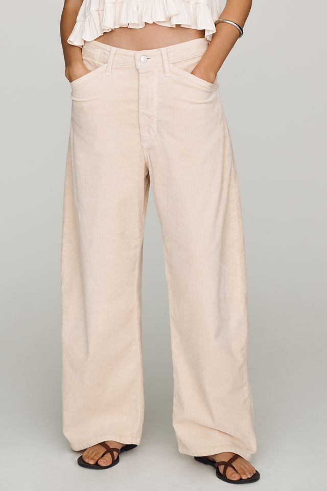 The Kayden Cord Mid-Rise Barrel Trousers by Pilcro #2
