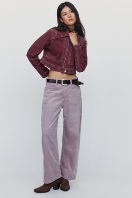 The Kayden Cord Mid-Rise Barrel Trousers by Pilcro