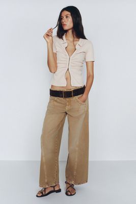 Pilcro Kenny High-Rise Tapered Barrel Jeans