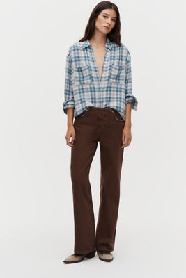 Pilcro Isla Clean Waist Mid-Rise Stovepipe Jeans