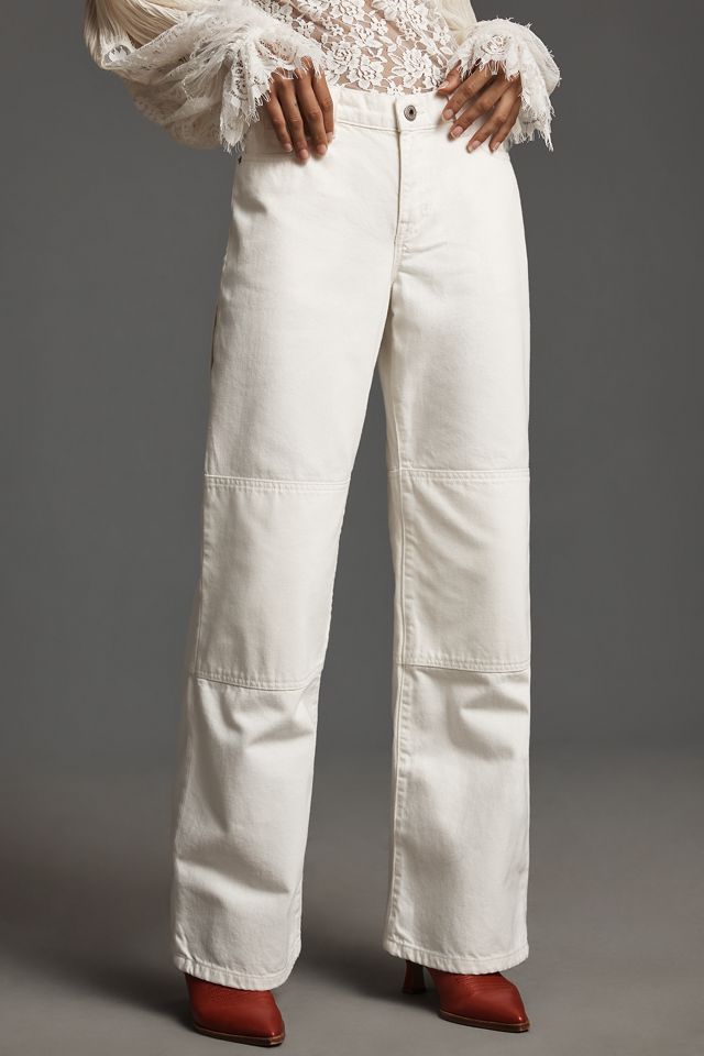 Outland Denim Bianca Mid-Rise Wide-Leg Jeans #1