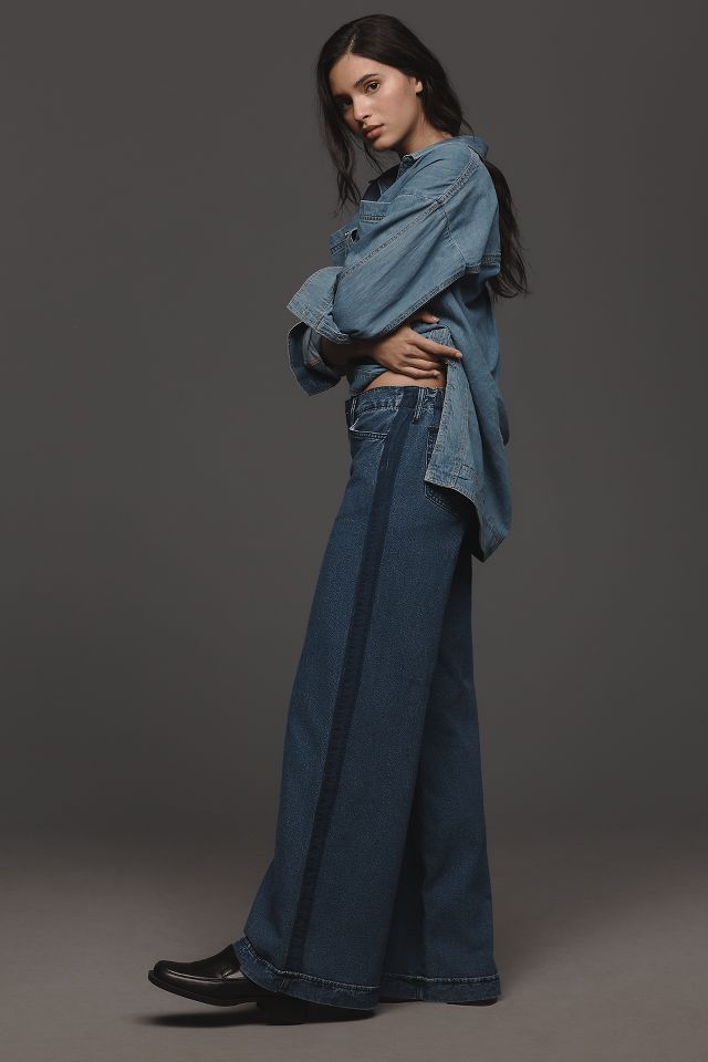 Outland Denim Leigh Mid-Rise Wide-Leg Jeans | Anthropologie