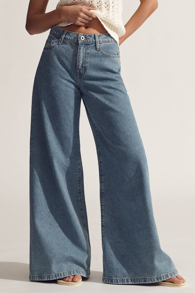 Outland Denim Cayley Mid-Rise Wide-Leg Jeans #1