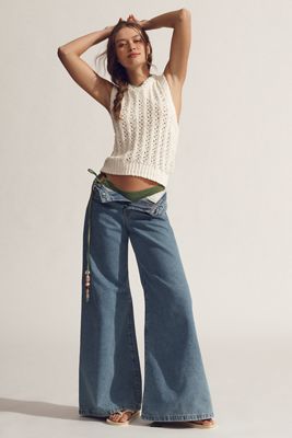 Outland Denim Cayley Mid-Rise Wide-Leg Jeans