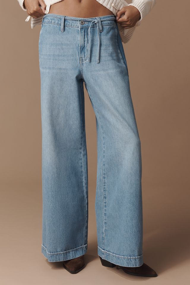 Outland Denim Lotus Mid-Rise Wide-Leg Jeans #1