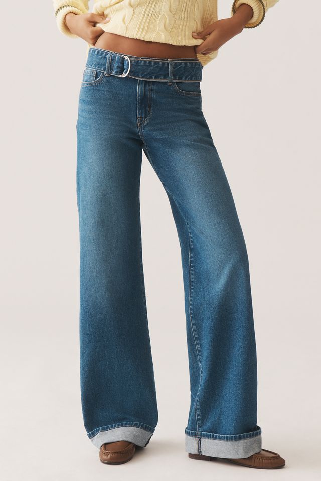 Outland Denim Mia Mid-Rise Cuffed Wide-Leg Jeans #1