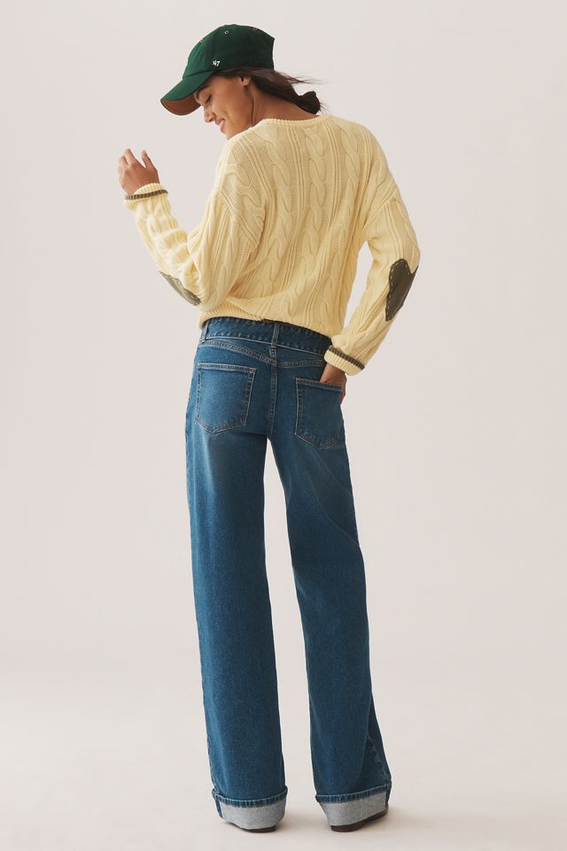 Outland Denim Mia Mid-Rise Cuffed Wide-Leg Jeans #3